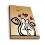 Wallity Reloj de Pared Decorativo de Lienzo 5070CS-43 45x70 cm Lienzo de Ante con Marco de Madera Elegante y Duradero